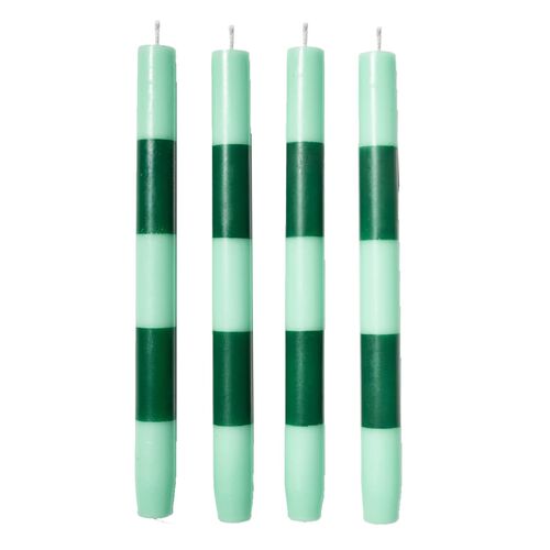 FAZEEK Striped Dinner Candles 4Pk